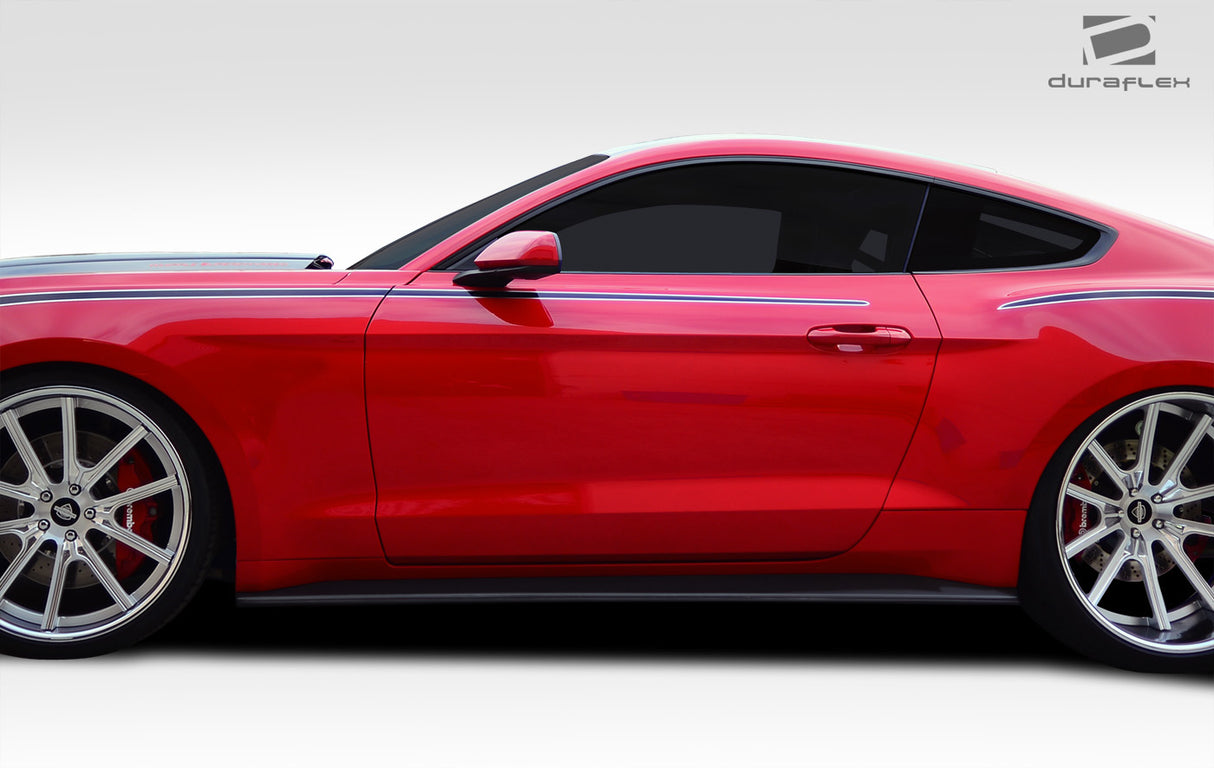 2015-2023 Ford Mustang GT Concept Style Side Skirt Splitters - FRP