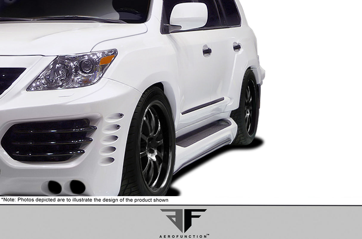 2008-2015 Lexus LX570 AF-1 Style Wide Body Side Skirt Rocker Panels - FRP