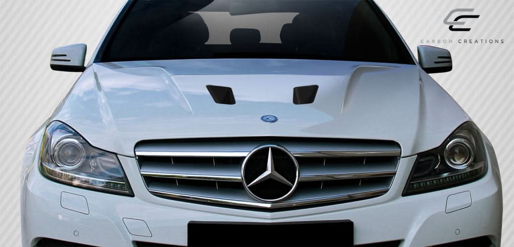 2012-2014 Mercedes C Class Black Series Look Hood - Carbon Fiber