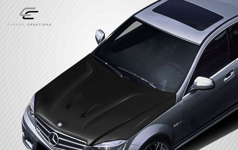 2008-2011 Mercedes C63 W204 Black Series Look Hood - Carbon Fiber