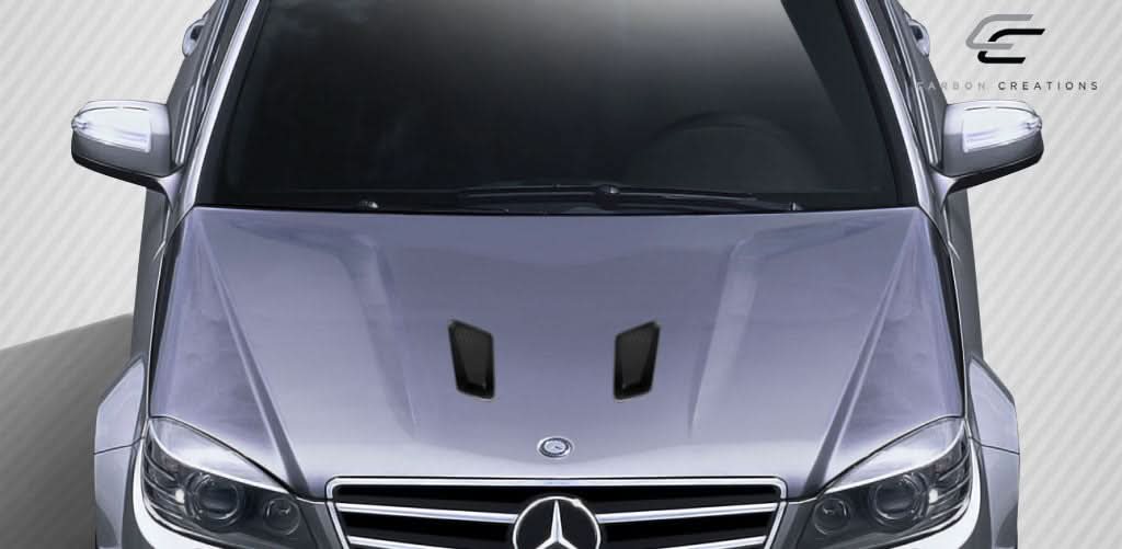 2008-2011 Mercedes C63 W204 Black Series Look Hood - Carbon Fiber