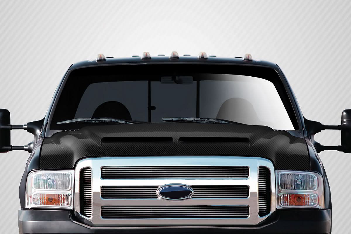 1999-2007 Ford Super Duty CVX Style Hood - Carbon Fiber