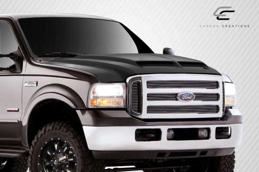 1999-2007 Ford Super Duty CVX Style Hood - Carbon Fiber
