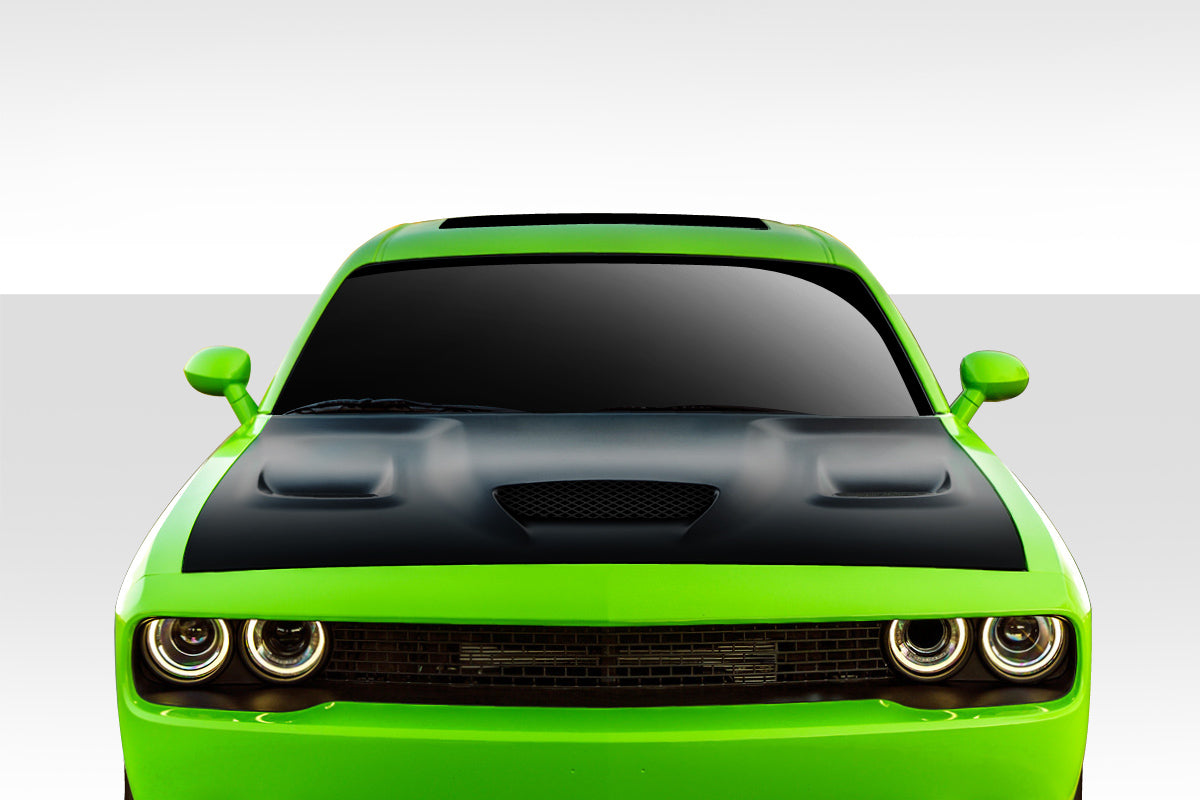 2008-2023 Dodge Challenger Hellcat Look Hood - 1 Piece - FRP