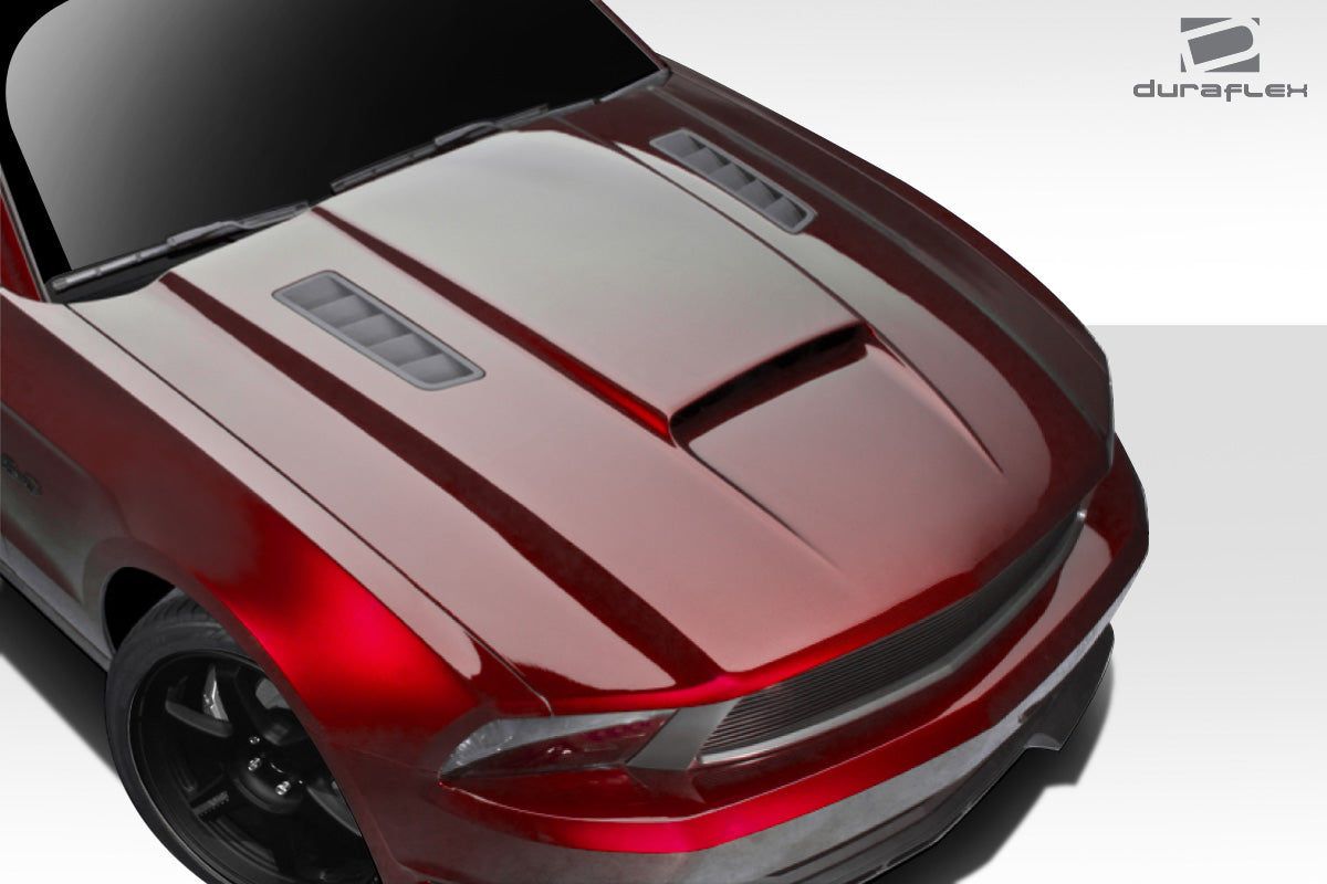 2010-2012 Ford Mustang CVX Version 3 Style Hood - 3 Piece - FRP
