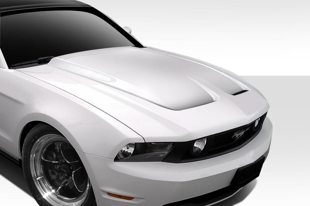 2010-2012 Ford Mustang CVX Version 4 Style Hood - 1 Piece - FRP