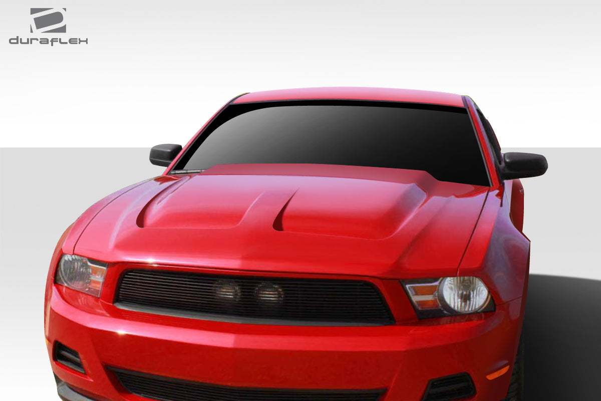 2010-2012 Ford Mustang CVX Version 4 Style Hood - 1 Piece - FRP