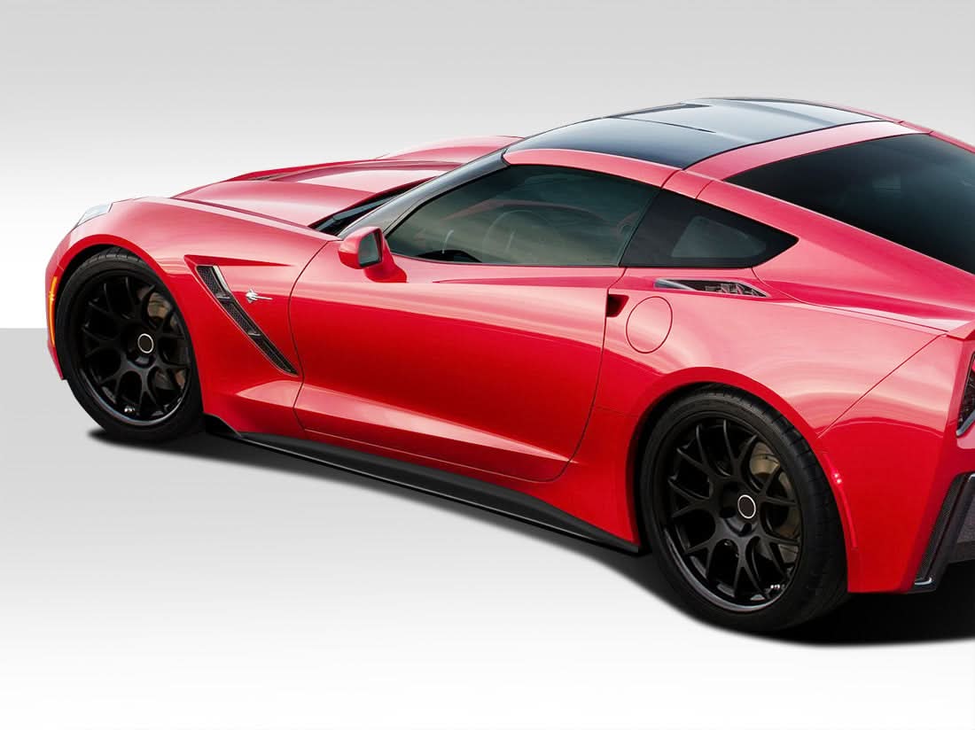 2014-2019 Chevrolet Corvette C7 GT Concept Style Side Splitters - FRP