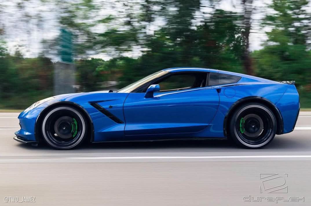 2014-2019 Chevrolet Corvette C7 ZR-C Style Fender Flares 4 Piece - FRP
