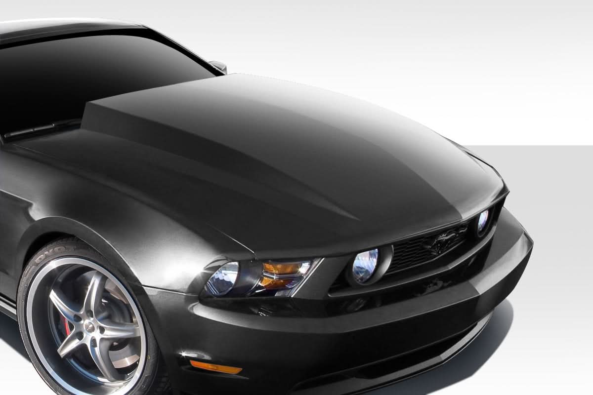 2010-2012 Ford Mustang 4" Cowl Hood - 1 Piece - FRP