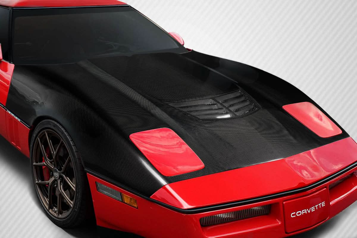 1985-1996 Chevrolet Corvette Stingray Z Style Hood - Carbon Fiber