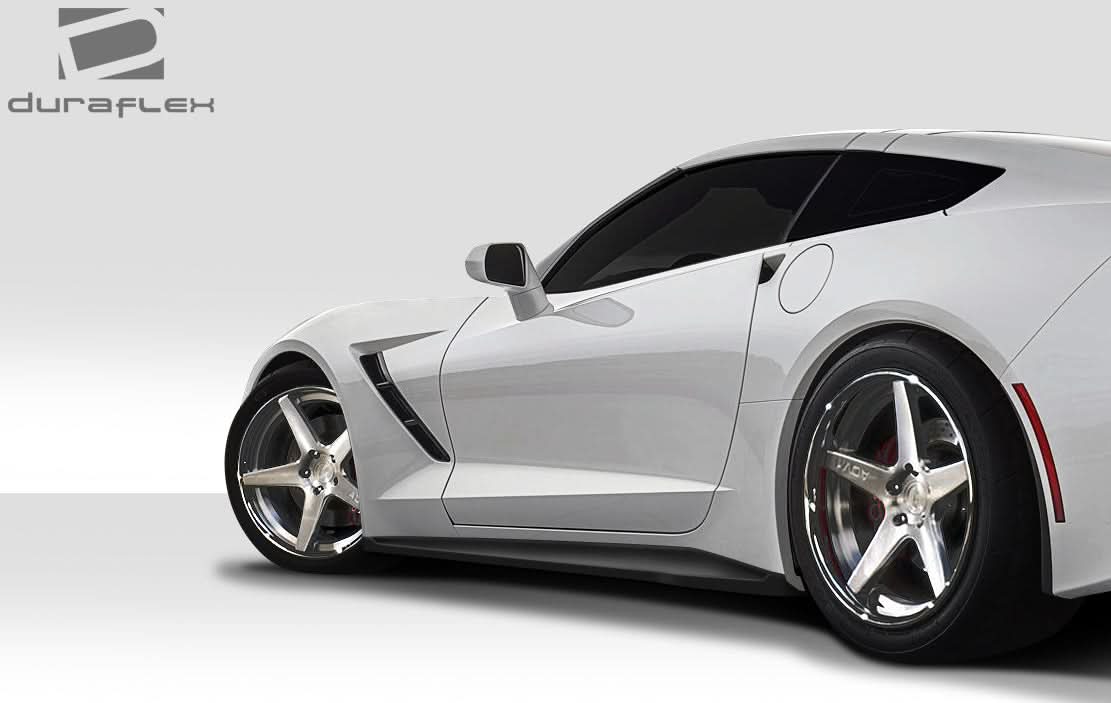 2014-2019 Chevrolet Corvette C7 Gran Veloce Style Side Skirts - FRP