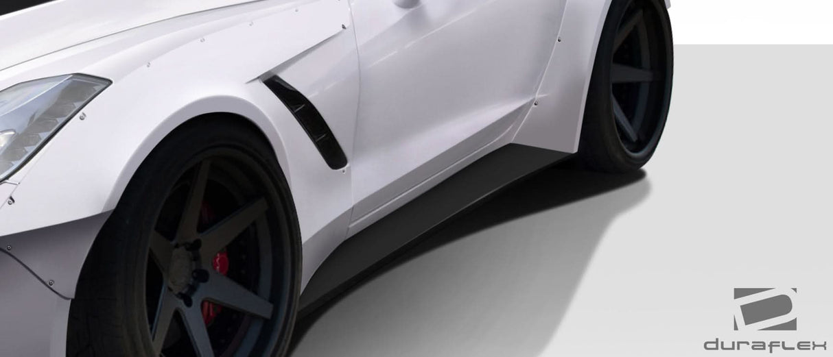 2014-2019 Chevrolet Corvette C7 Gran Veloce Style Wide Body Side Skirts