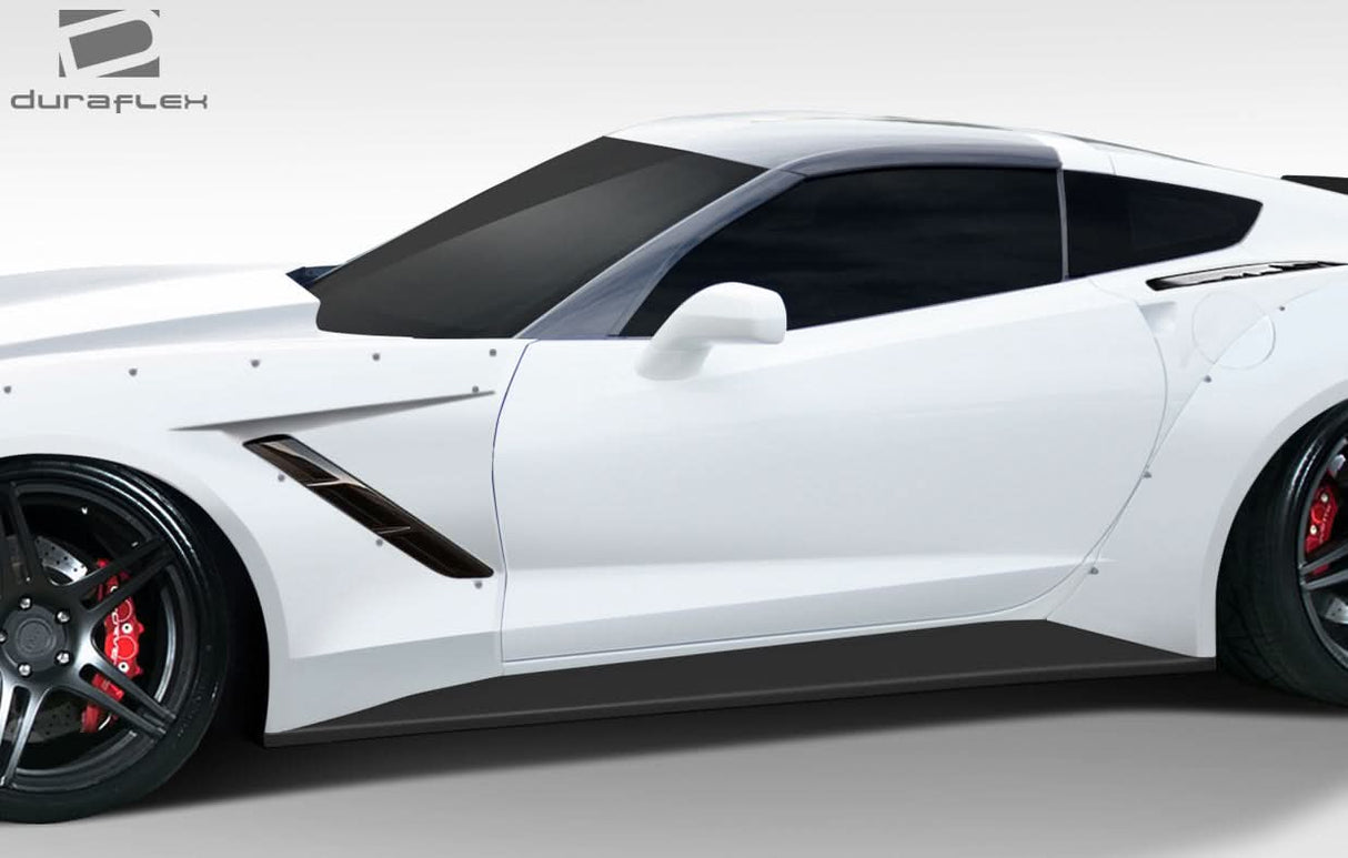 2014-2019 Chevrolet Corvette C7 Gran Veloce Style Wide Body Side Skirts