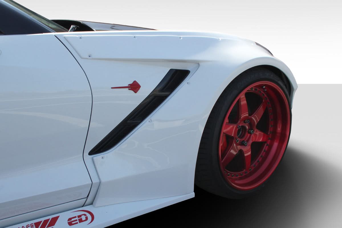 2014-2019 Chevrolet Corvette C7 Gran Veloce Style Wide Body Front Fender Flares - FRP