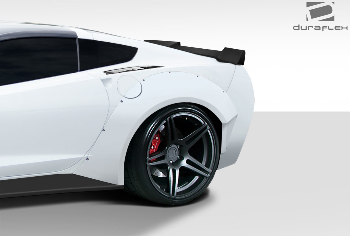 2014-2019 Chevrolet Corvette C7 Gran Veloce Style Wide Body Rear Fender Flares - FRP