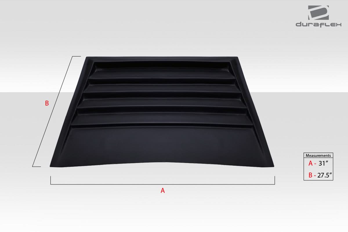 Universal D1 Style Hood Scoop Vent - 1 Piece - FRP