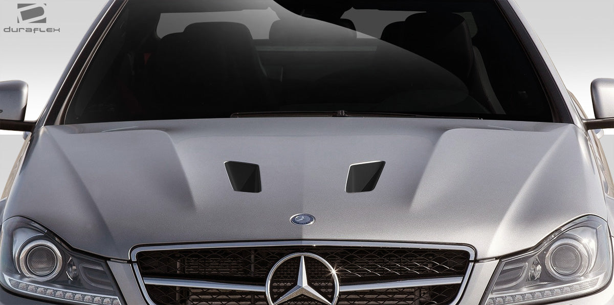 Universal Duraflex Black Series Look Hood Ducts Scoops Vents - 2 Piece