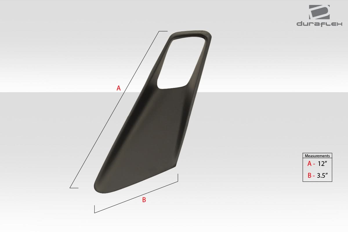 Universal Black Series Look Hood Ducts Scoops Vents - 2 Piece - FRP