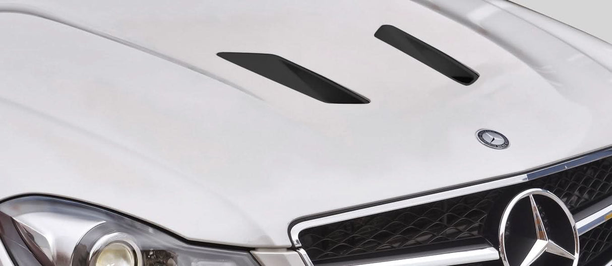 Universal Black Series Look Hood Ducts Scoops Vents - 2 Piece - FRP