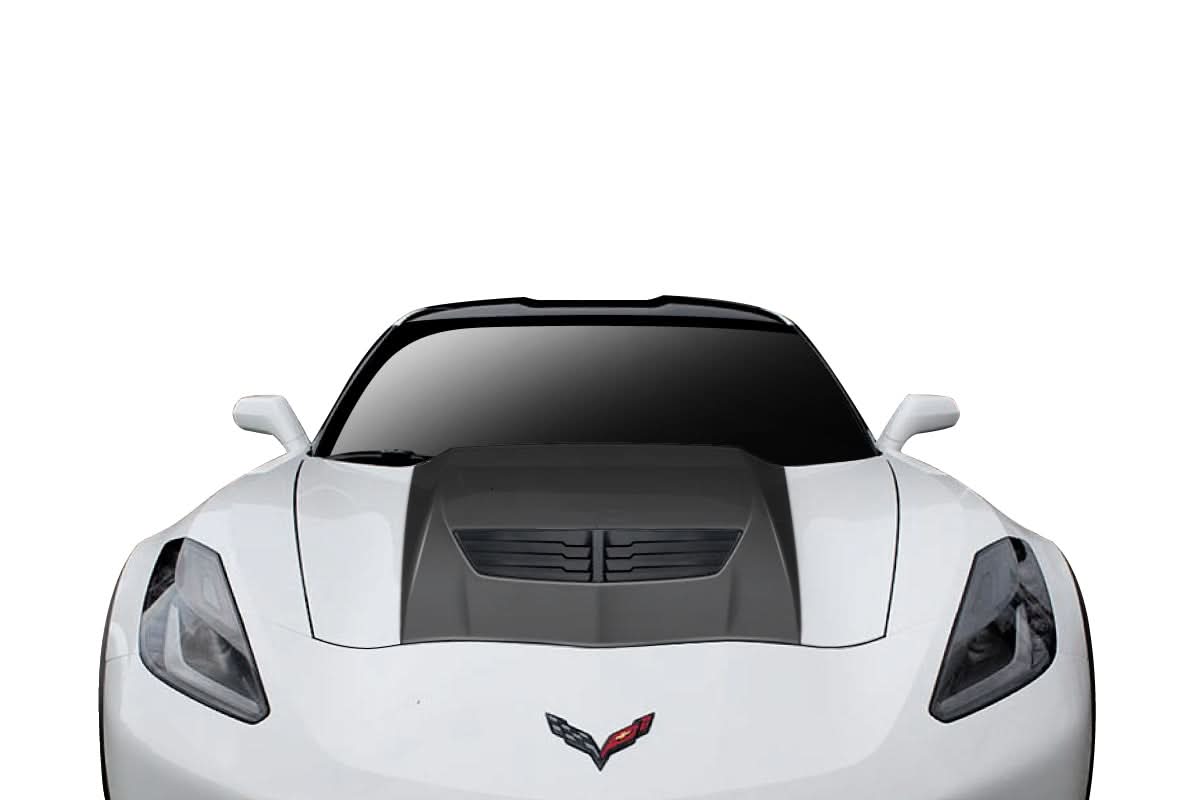 Universal Z06 Look Hood Cowl Scoop Vent - 1 Piece - FRP