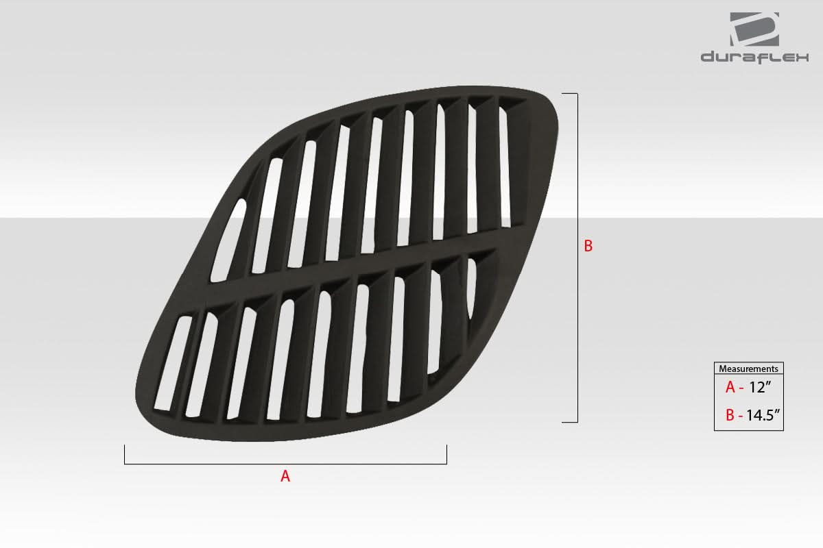 Universal GTR Style Hood Vents Scoops Ducts - 2 Piece - FRP