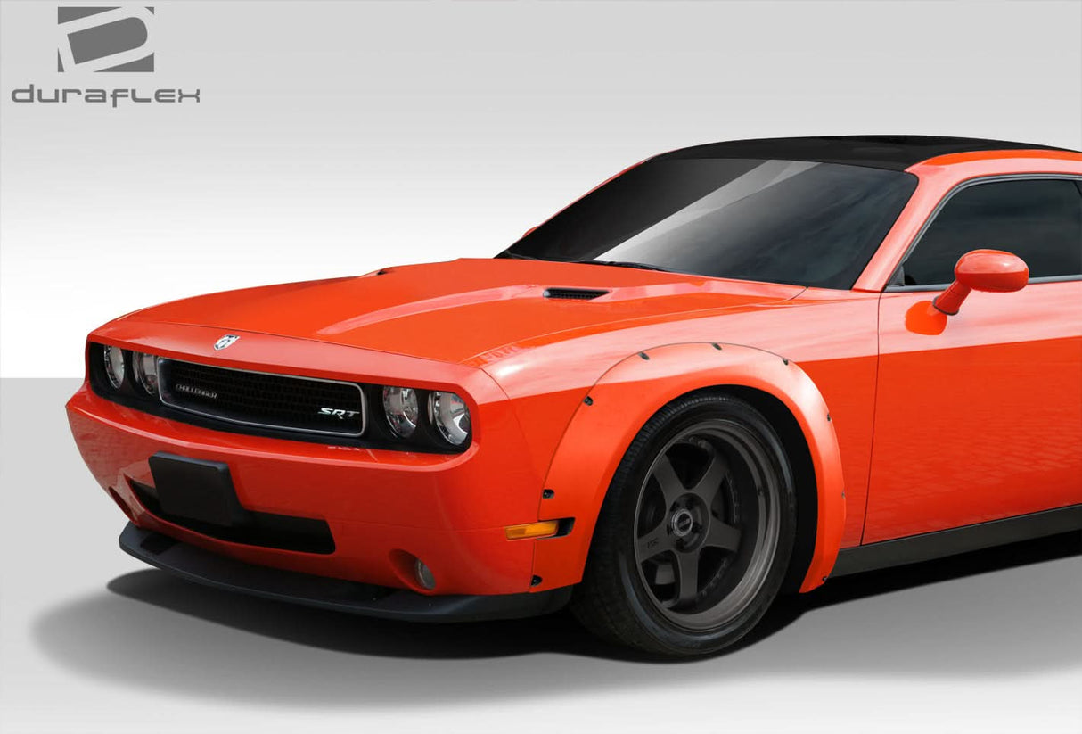 2008-2023 Dodge Challenger Novara Style Wide Body Front Fender Flares - FRP