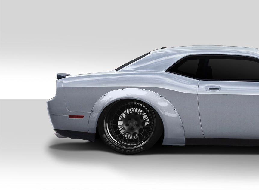 2008-2023 Dodge Challenger Novara Style Wide Body Rear Fender Flares - FRP