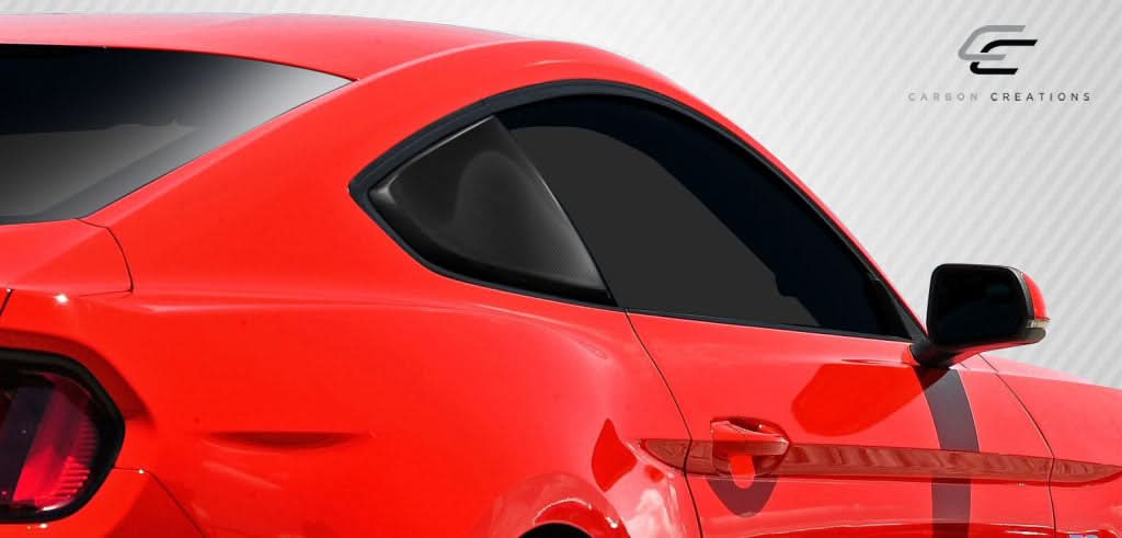 2015-2023 Ford Mustang R-Spec Style Window Scoop - 2 Piece - Carbon Fiber