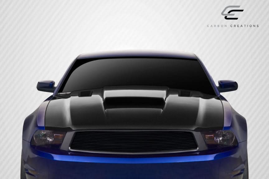 2010-2012 Ford Mustang Dritech CVX Version 3 Style Hood - Carbon Fiber