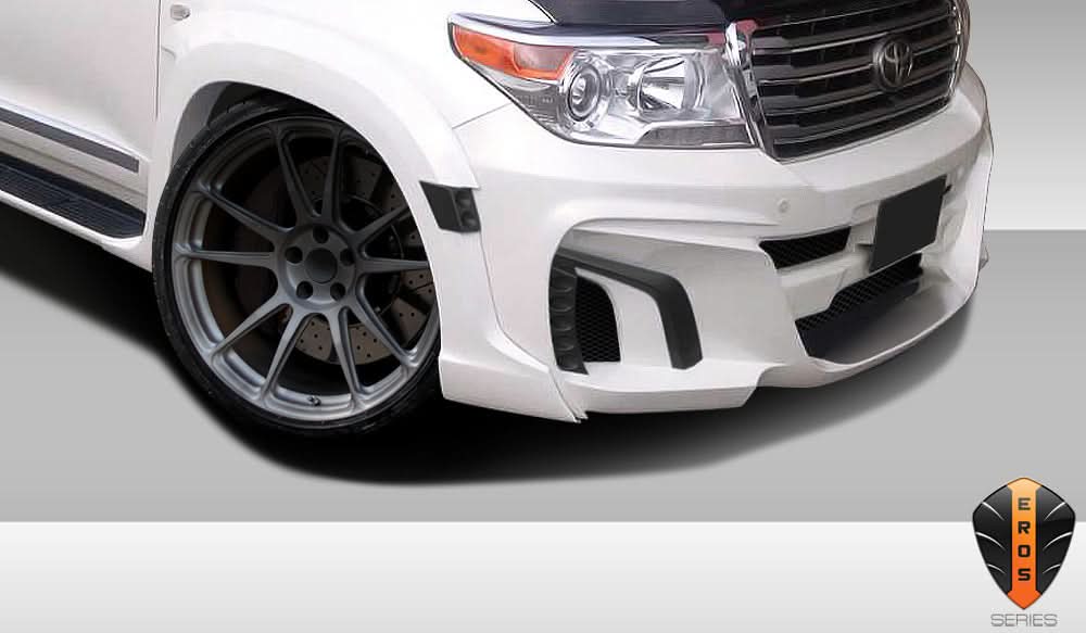 2013-2015 Toyota Land Cruiser Eros Style Wide Body Front Fender Flares - FRP