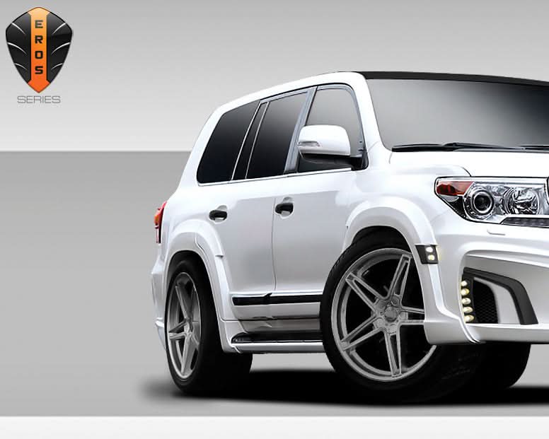 2013-2015 Toyota Land Cruiser Eros Version 1 Style Wide Body Rear Fender Flares - FRP