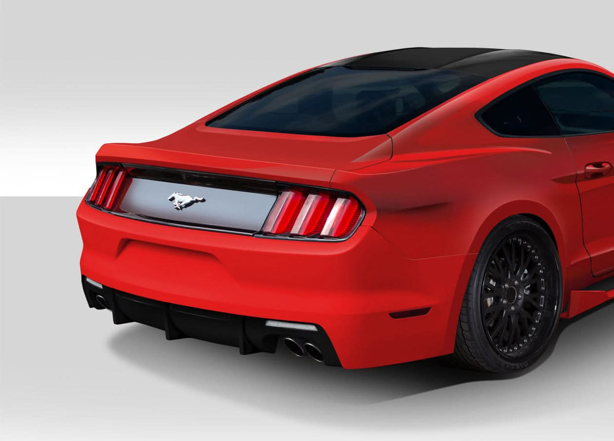 2015-2017 Ford Mustang Grid Style Rear Bumper Cover - FRP