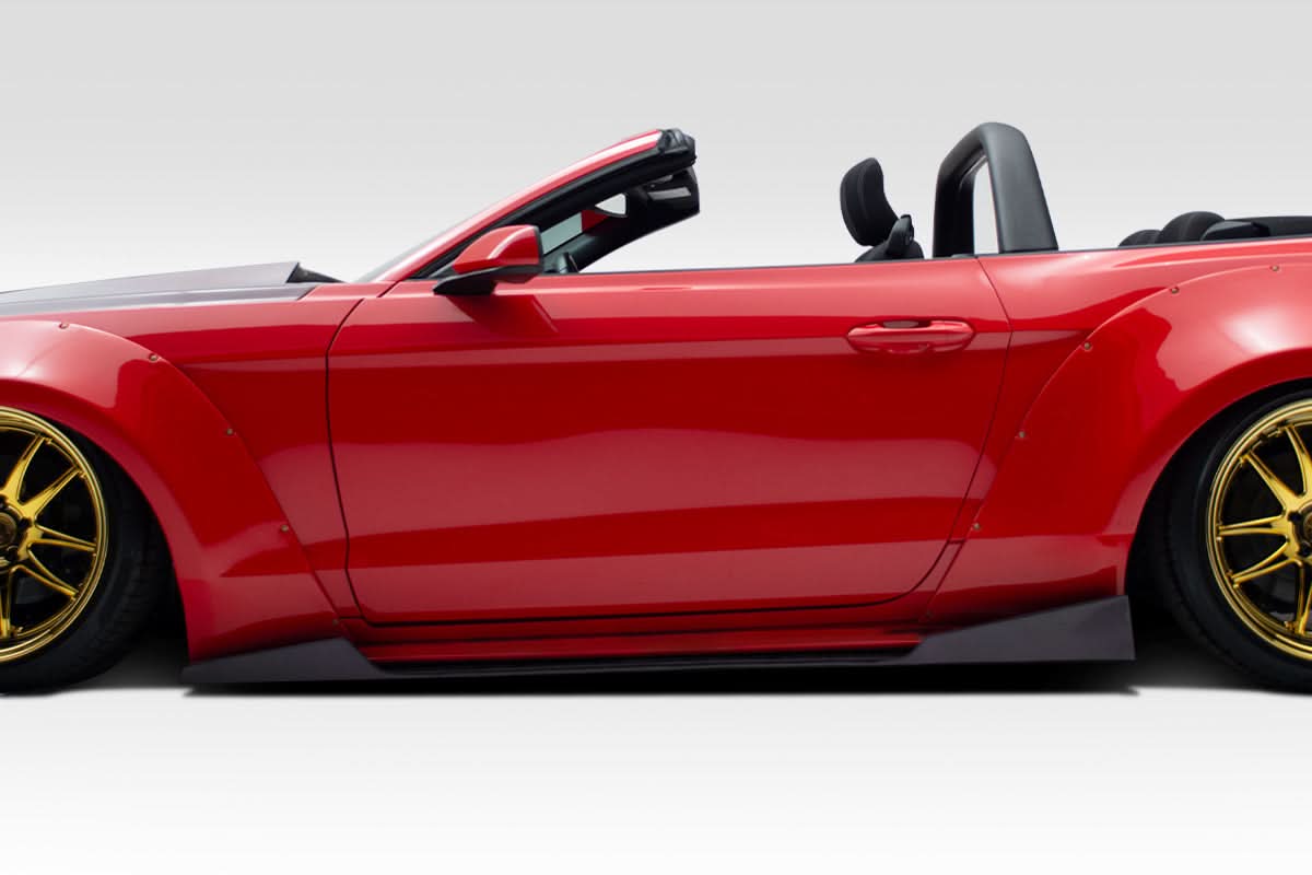 2015-2023 Ford Mustang Grid Style Side Skirts - 2 Piece - FRP