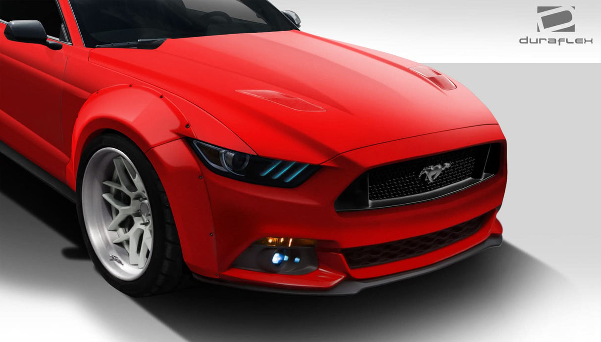2015-2017 Ford Mustang Grid Style Wide Body Front Fender Flares - FRP