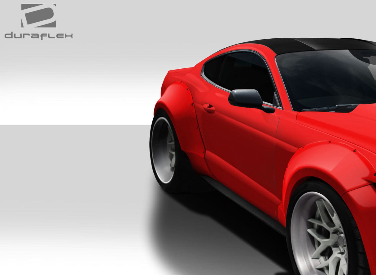 2015-2023 Ford Mustang Grid Style Wide Body Rear Fender Flares - 4 Piece - FRP
