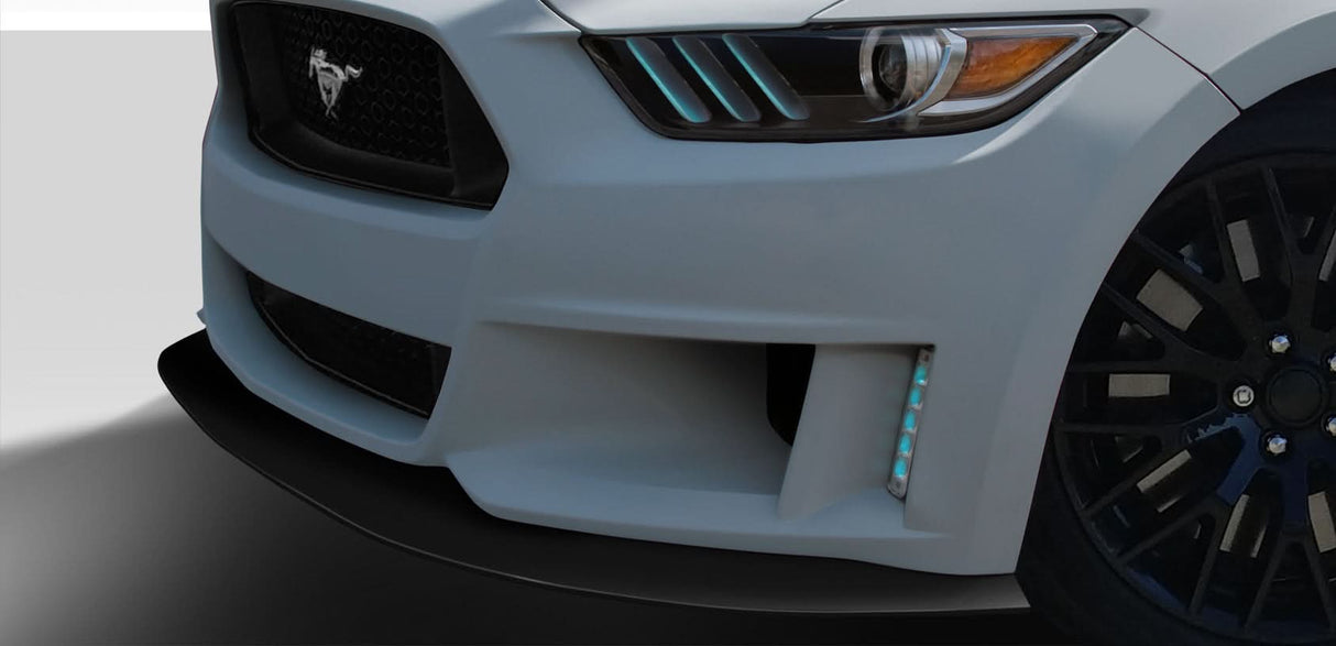 2015-2017 Ford Mustang Grid Style Front Lip - 1 Piece - FRP