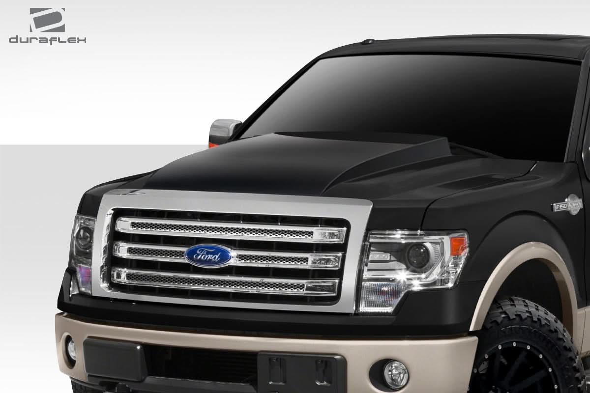 2009-2014 Ford F-150 Cowl Hood - 1 Piece - FRP
