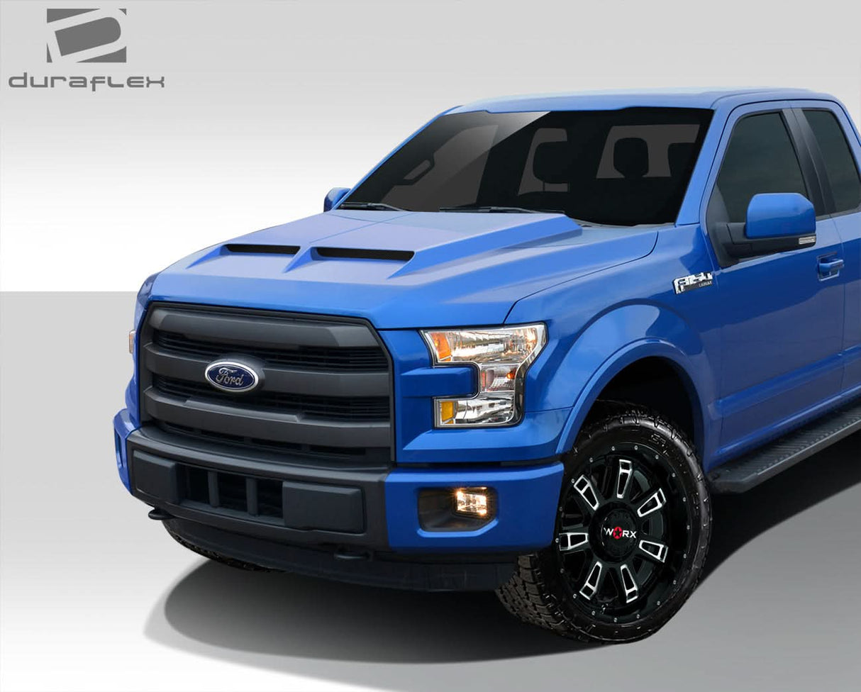 2015-2020 Ford F-150 GT500 Style Hood - 1 Piece - FRP
