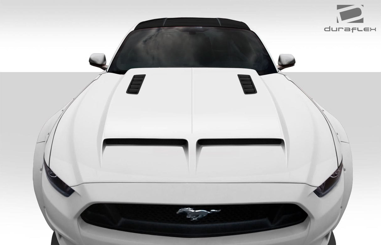 2015-2017 Ford Mustang GT500 Style Hood - 1 Piece - FRP