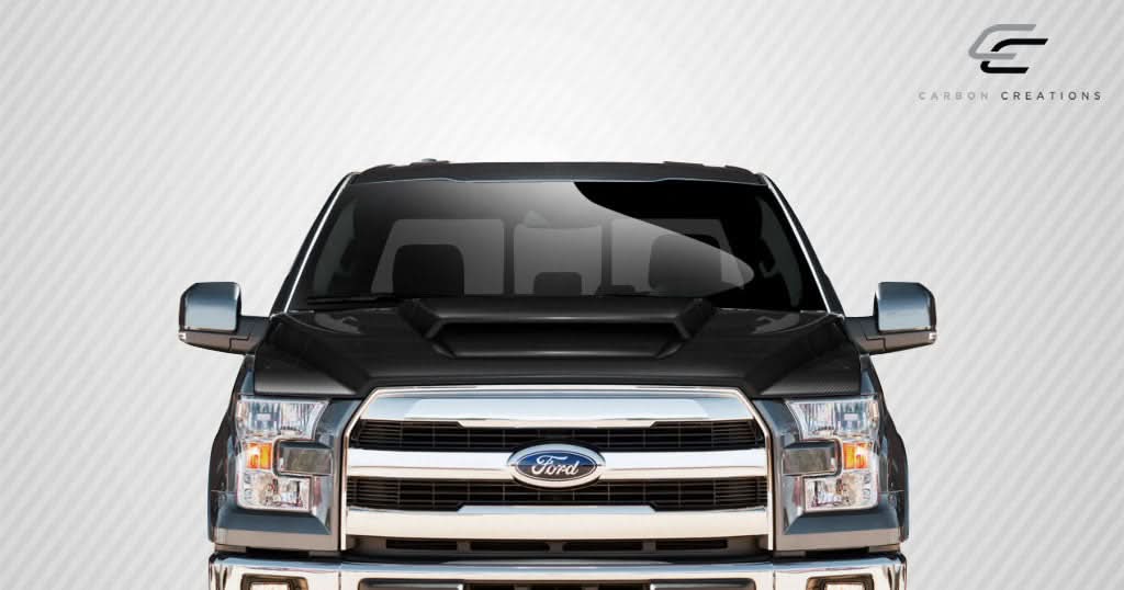 2015-2020 Ford F-150 Grid Style Hood - Carbon Fiber