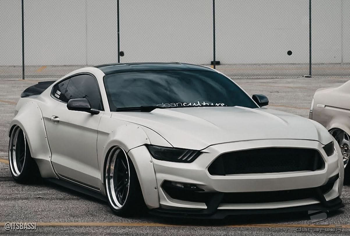 2015-2017 Ford Mustang Grid Style Wide Body Kit - 8 Piece - FRP