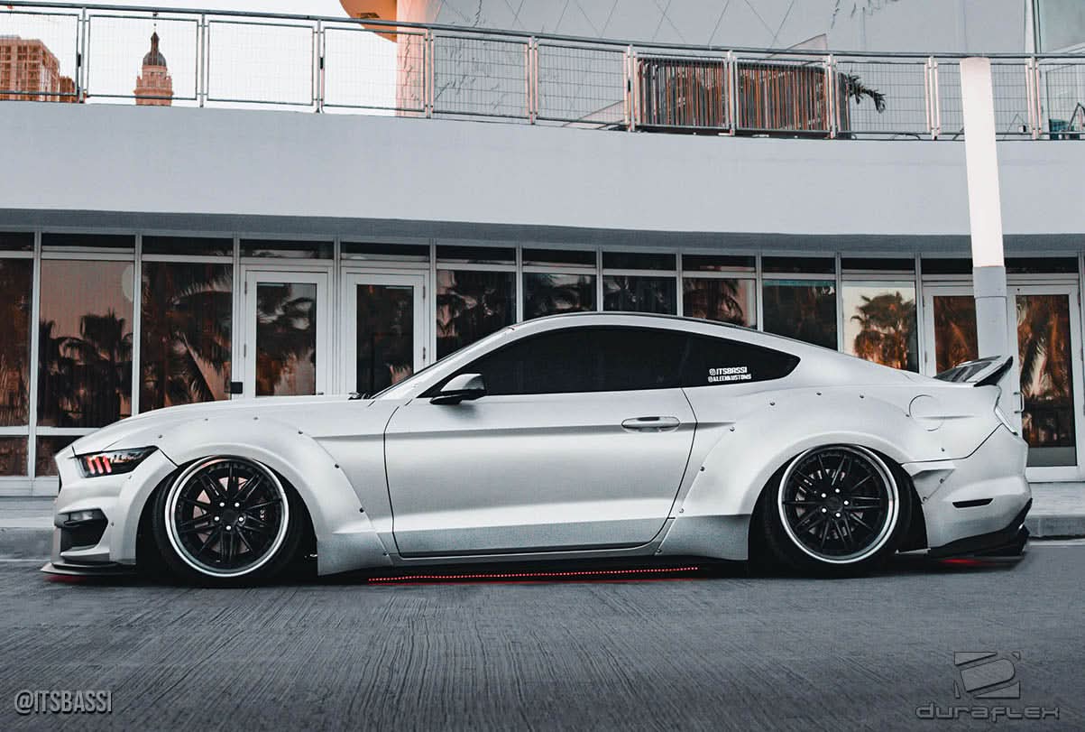 2015-2017 Ford Mustang Grid Style Wide Body Kit - 8 Piece - FRP