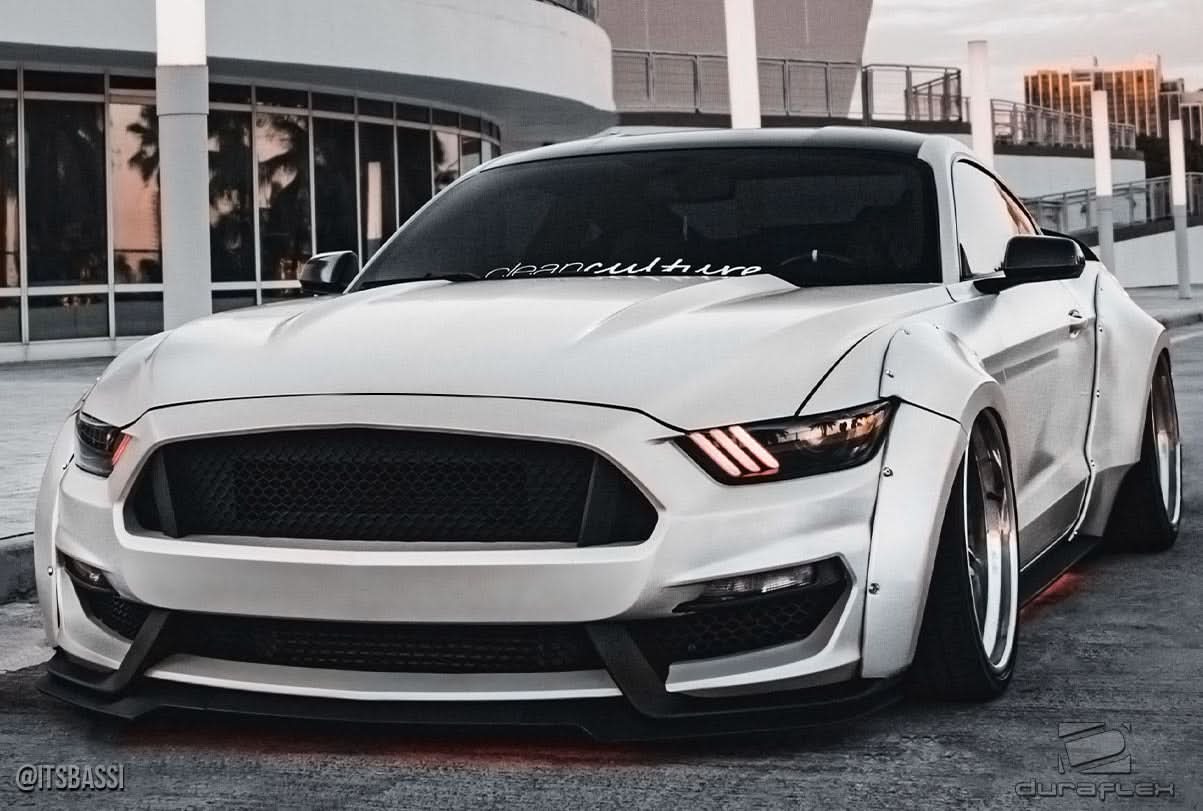2015-2017 Ford Mustang Grid Style Wide Body Kit - 8 Piece - FRP