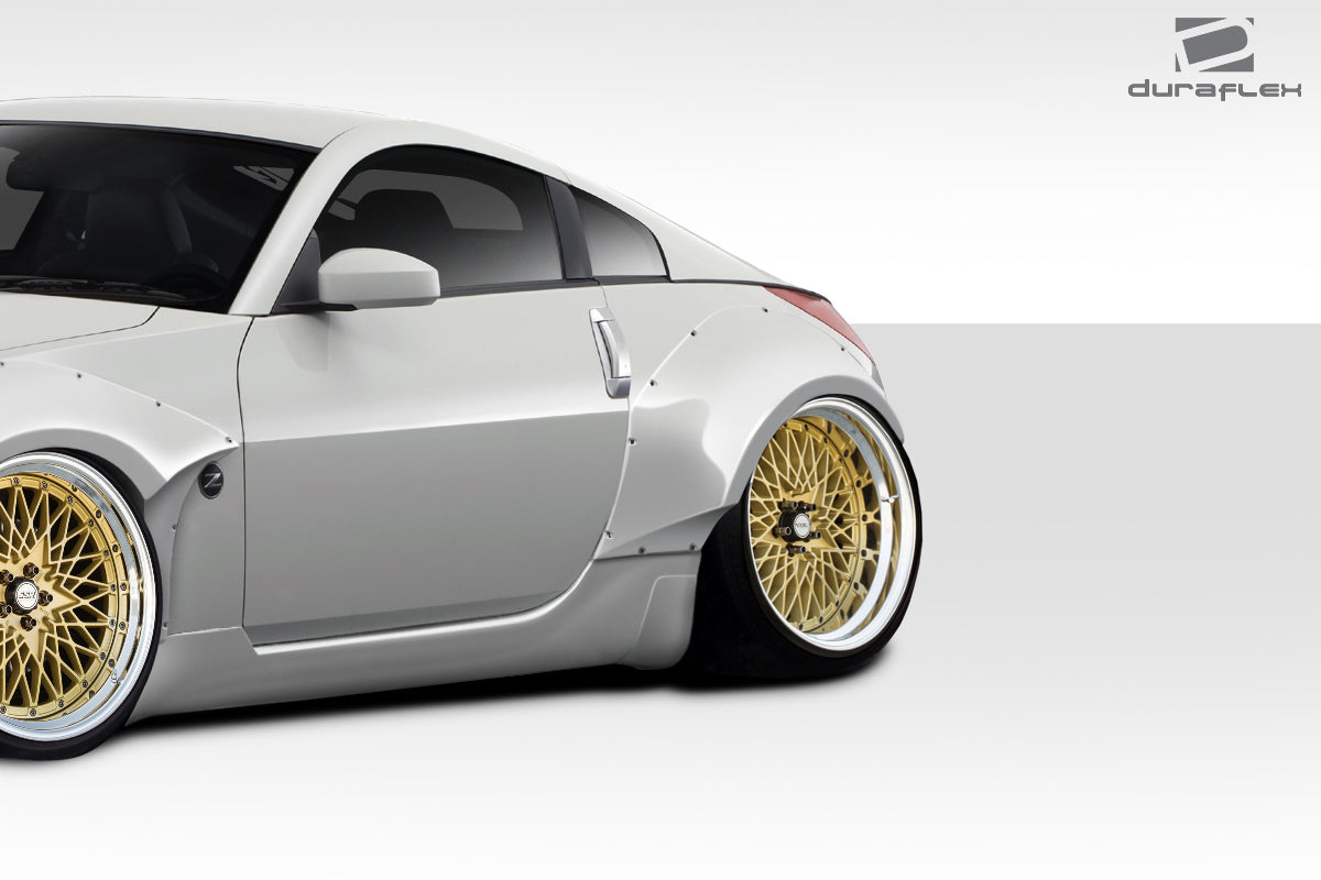 2003-2008 Nissan 350Z Z33 Circuit Style 90mm Rear Fender Flares - FRP