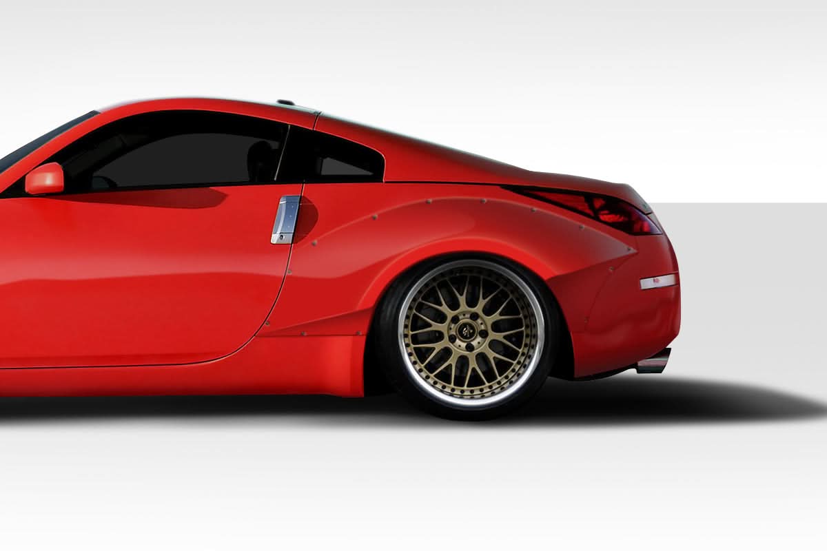 2003-2008 Nissan 350Z Z33 Circuit Style 90mm Rear Fender Flares - FRP