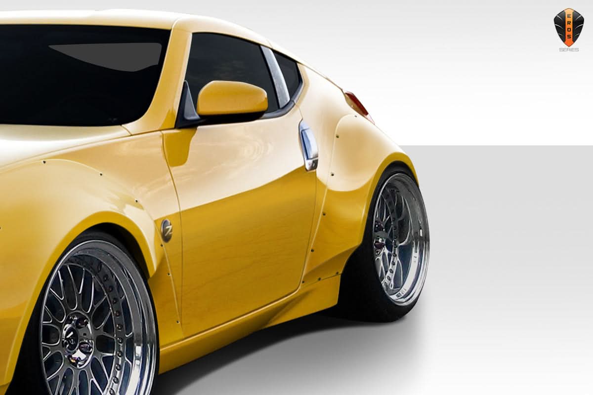 2009-2020 Nissan 370Z Circuit Style Rear Fender Flares - 2 Piece FRP