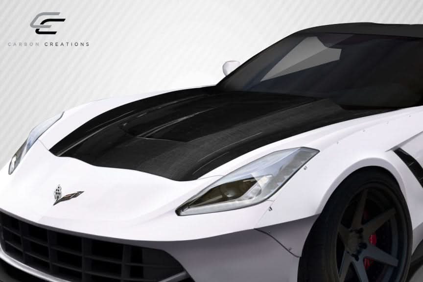 2014-2019 Chevrolet Corvette C7 Gran Veloce Style Hood - Carbon Fiber