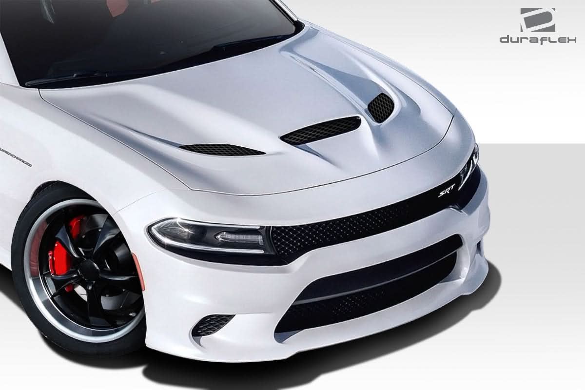 2015-2023 Dodge Charger Hellcat Look Hood - 1 Piece - FRP