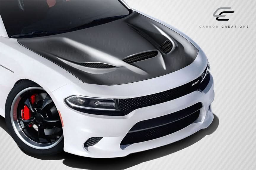 2015-2023 Dodge Charger Dritech Hellcat Look Hood - Carbon Fiber